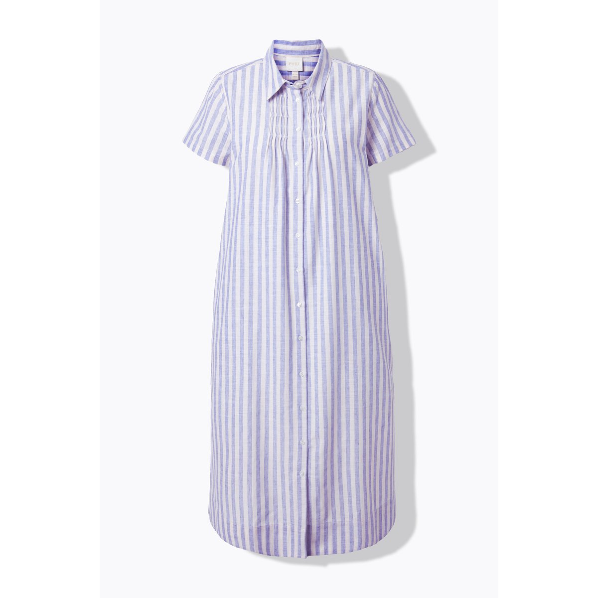 Robe maxi en coton bio rayé bleu jean, ULLA POPKEN