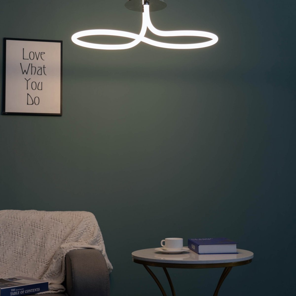 Plafonnier LED infini chromé - AENARIA argenté / chromé, KOSILUM