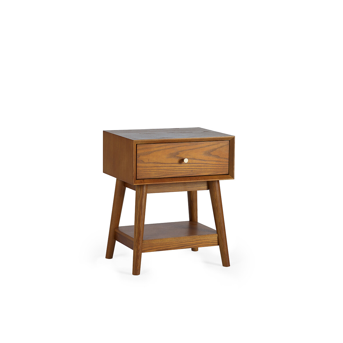 Elijah Retro Ash Wood 1 Drawer Side Table auburn, SO'HOME