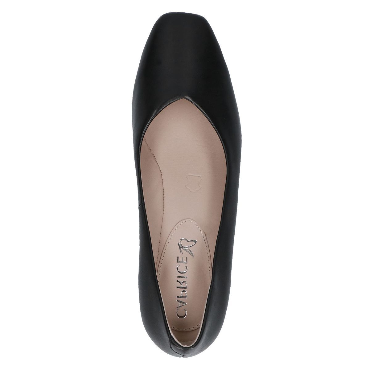 Escarpin en cuir noir nappa, CAPRICE