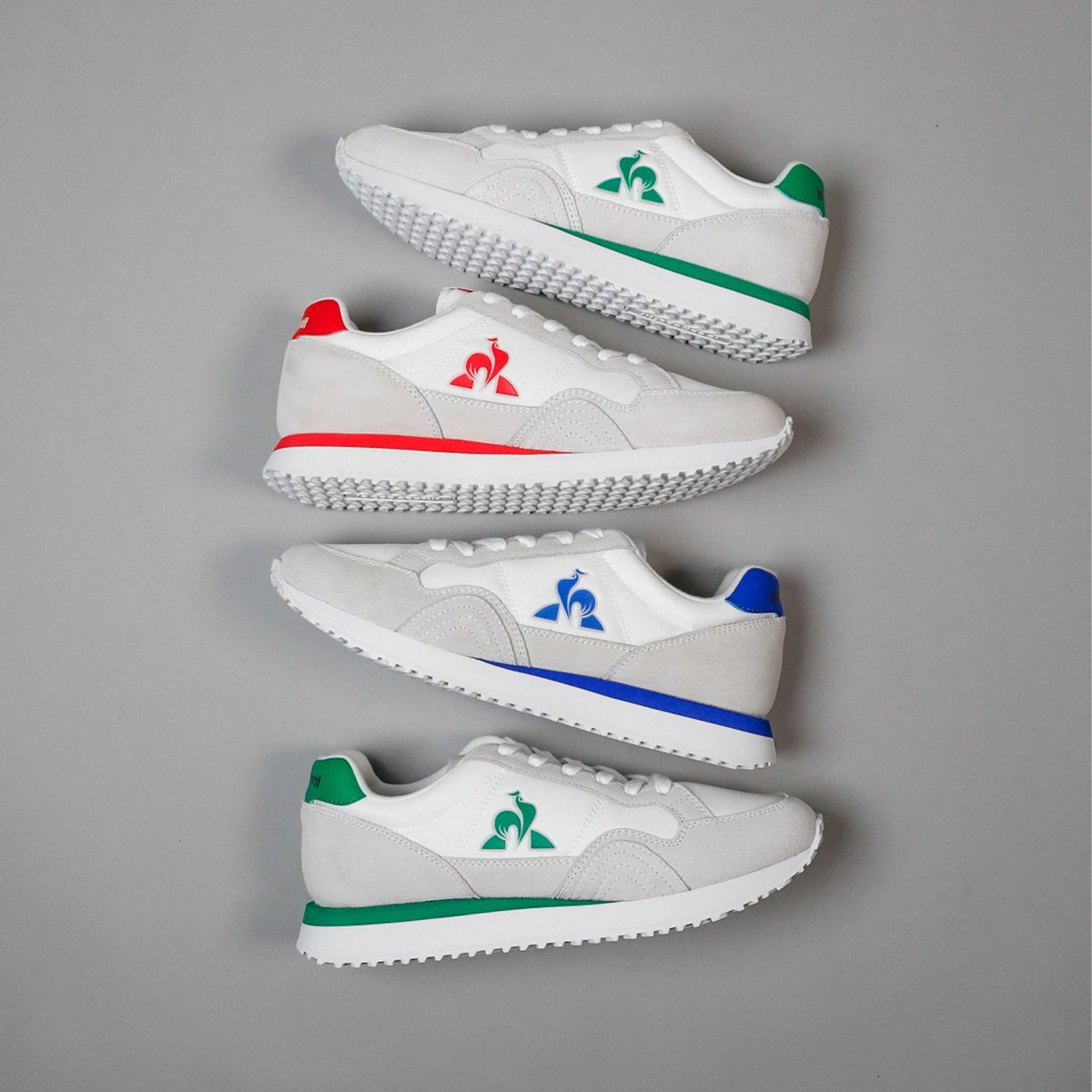 Baskets  JET STAR_2 optical white/jolly green, LE COQ SPORTIF