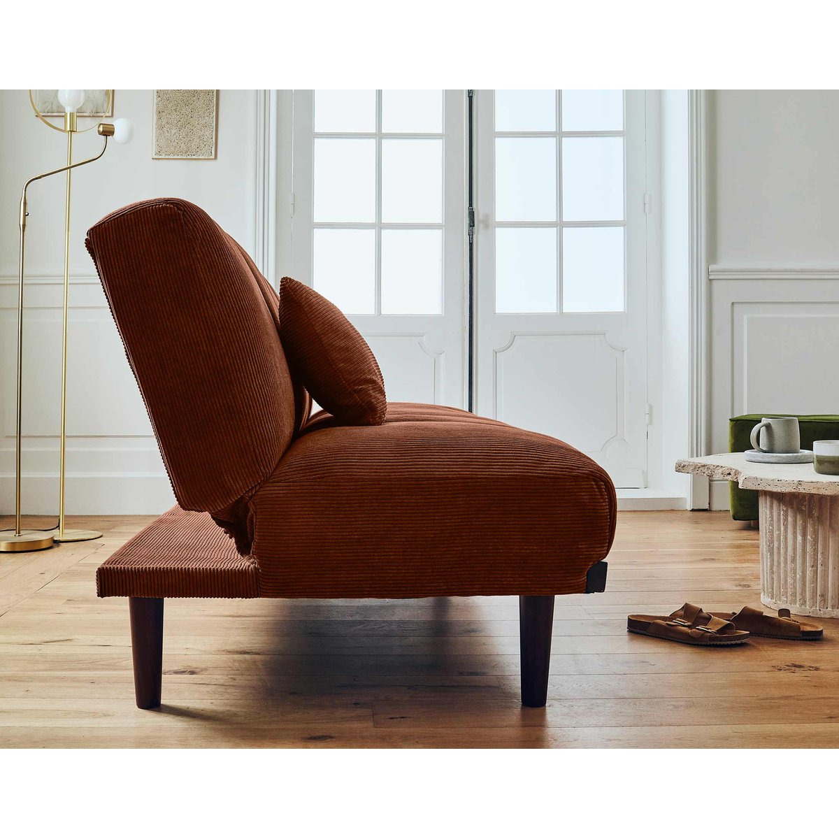 Canapé Clic-clac en 2 places - SAMARRA terracotta, BEST MOBILIER