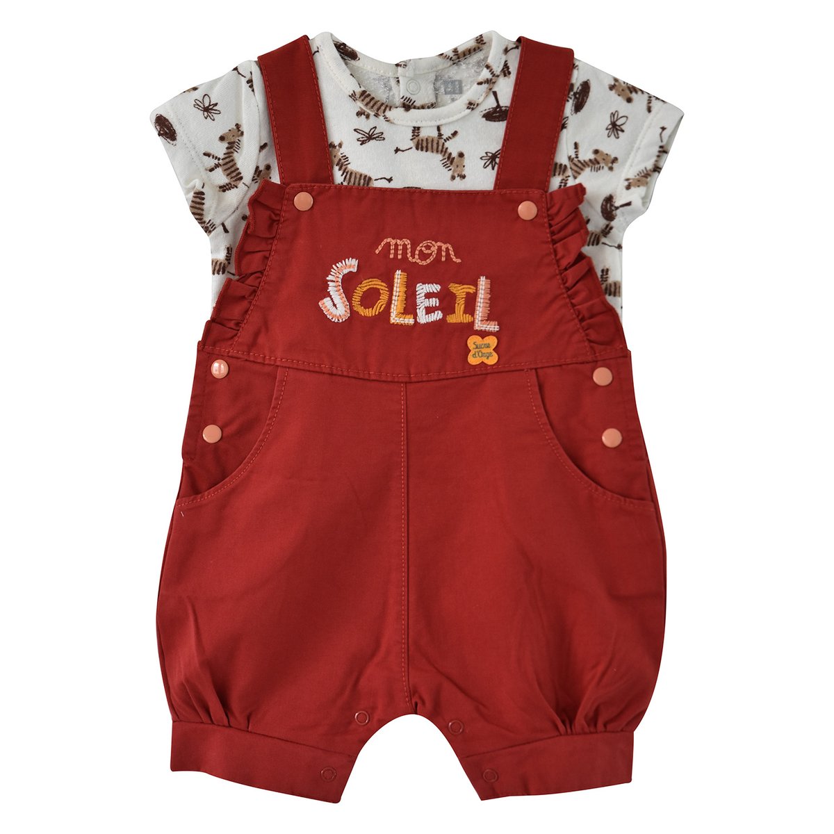 Tee shirt salopette rouge eloÏse rouge, SUCRE D'ORGE