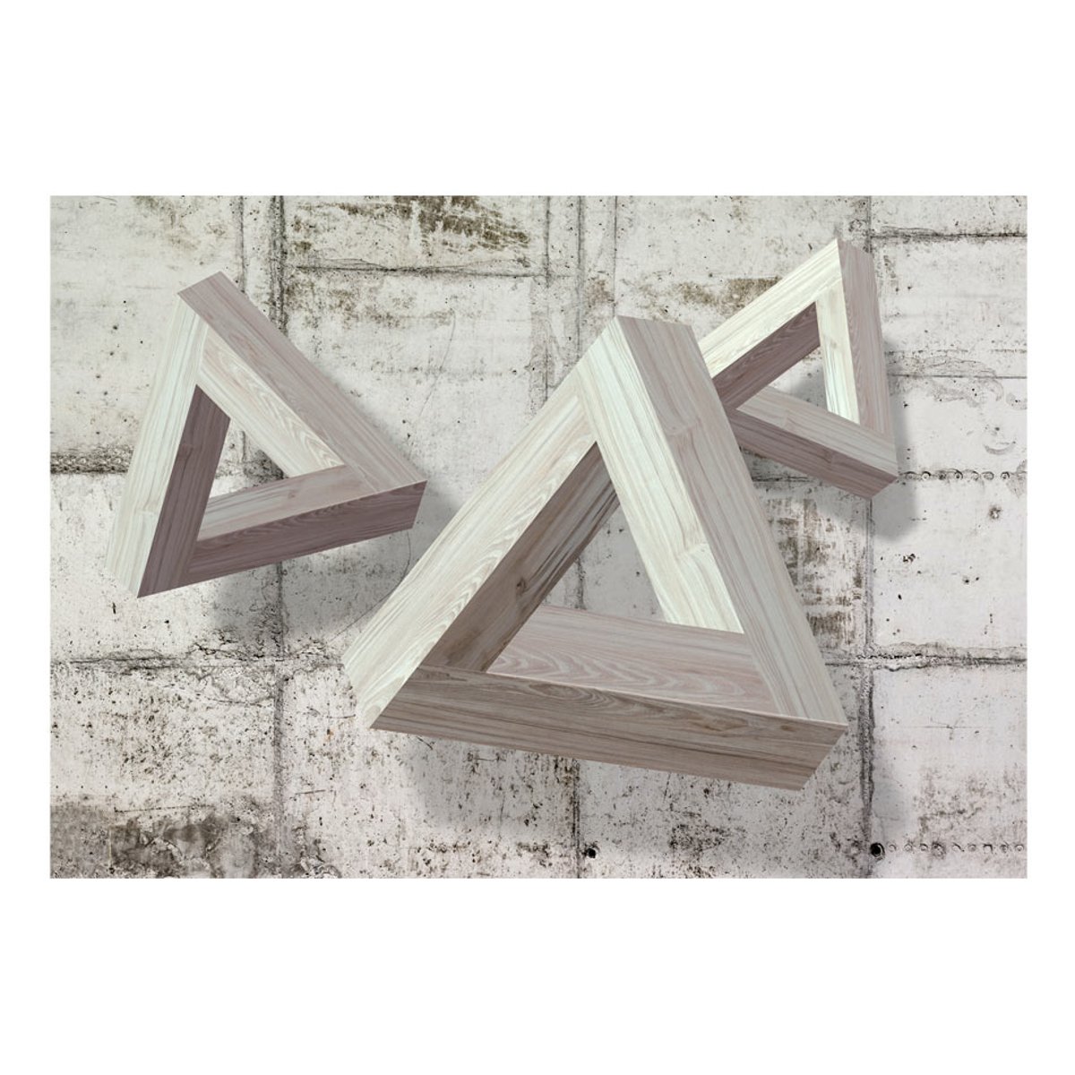 Papier peint intissé panoramique Grey Trio gris / argent, EDEN