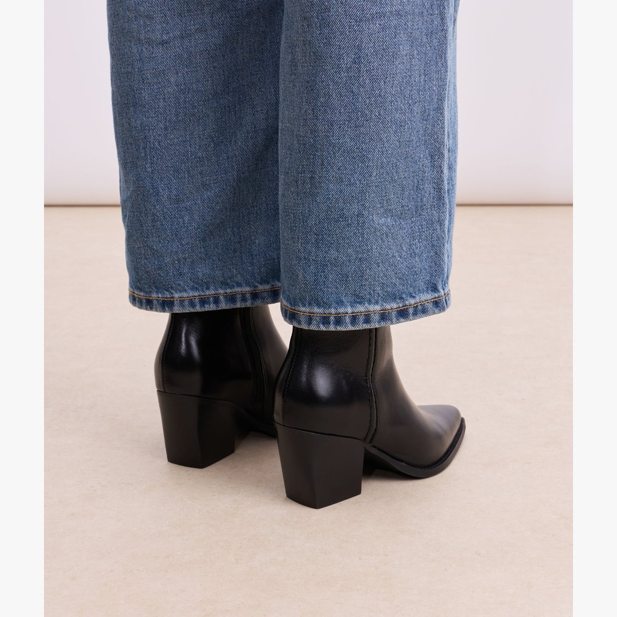 Boots À Talon en cuir THAIS noir, BOCAGE