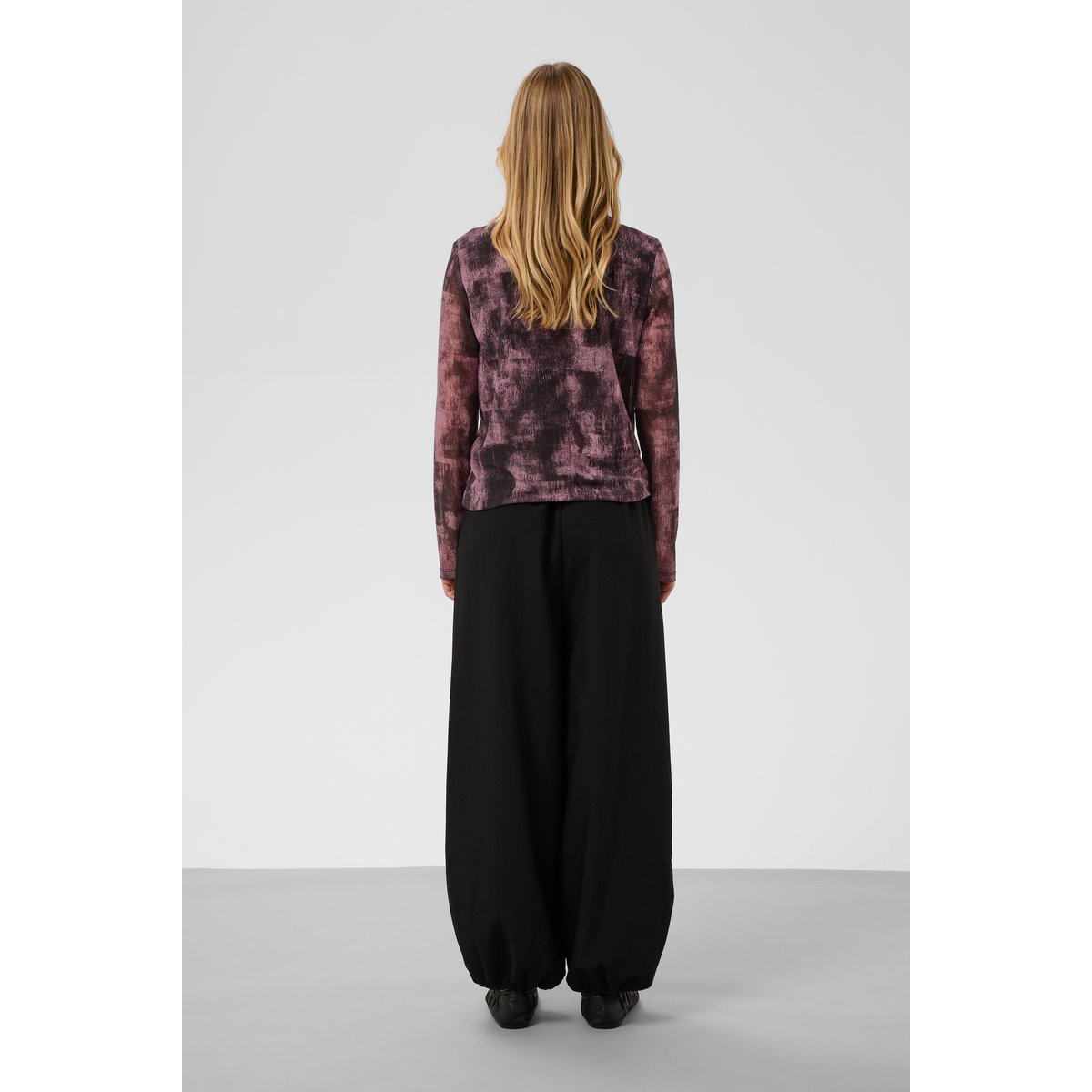 T-shirt à manches longues violet huckleberry shadow print, SOAKED IN LUXURY