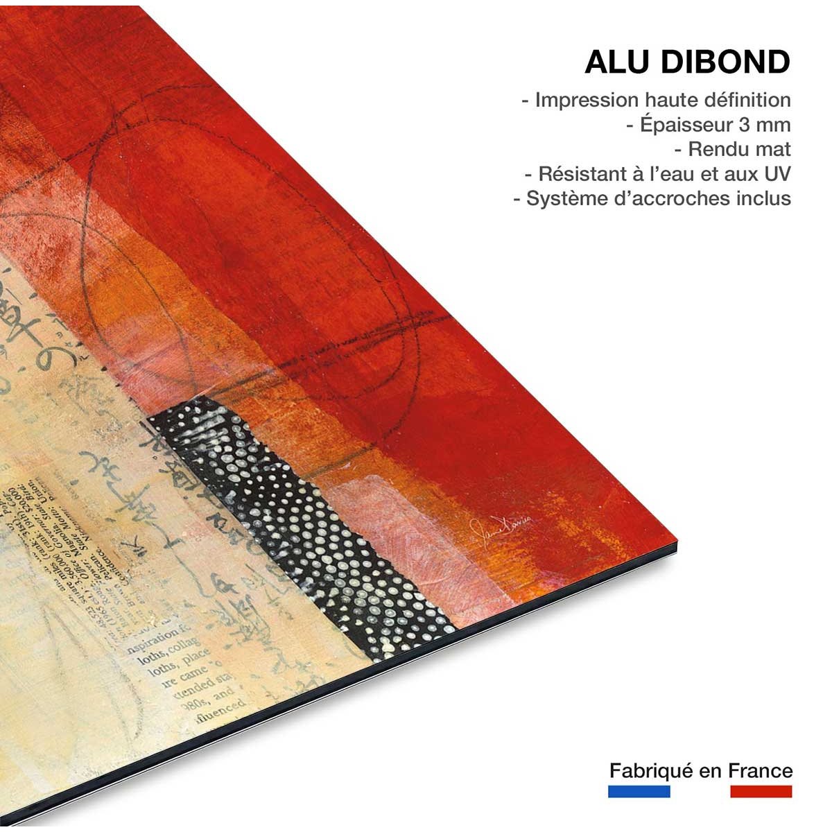 Tableau sino collage tableau alu dibond, HEXOA