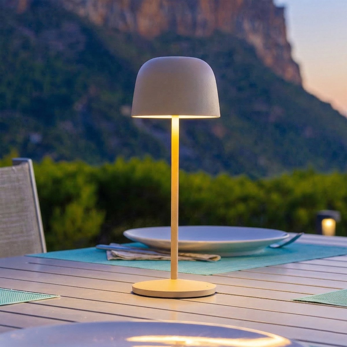 Lampe de table sans fil SOPHIA crème, LUMISKY