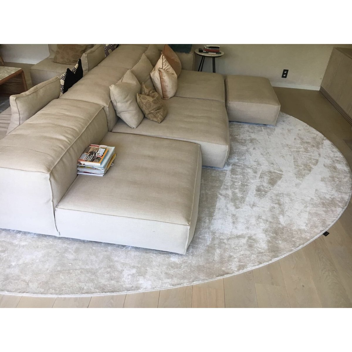 Tapis rectangulaire en soie, SILKY blanc, RECOLLECTION
