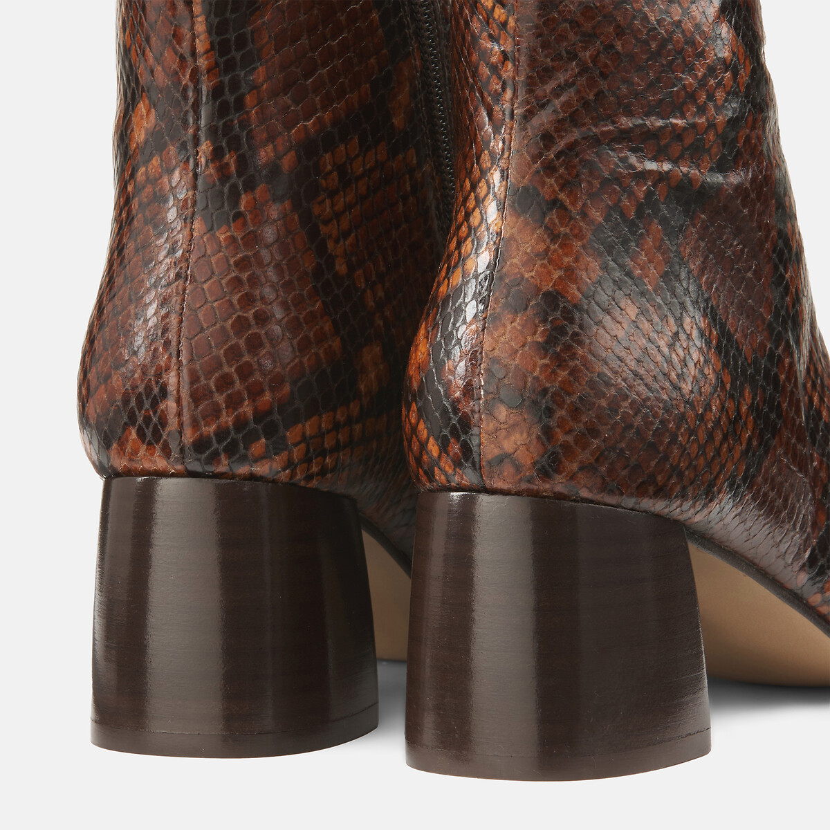 Boots en cuir, imprimé serpent python python, LA REDOUTE COLLECTIONS
