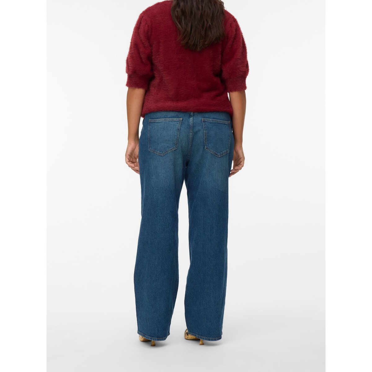 Jean À Coupe Large medium blue denim, VERO MODA