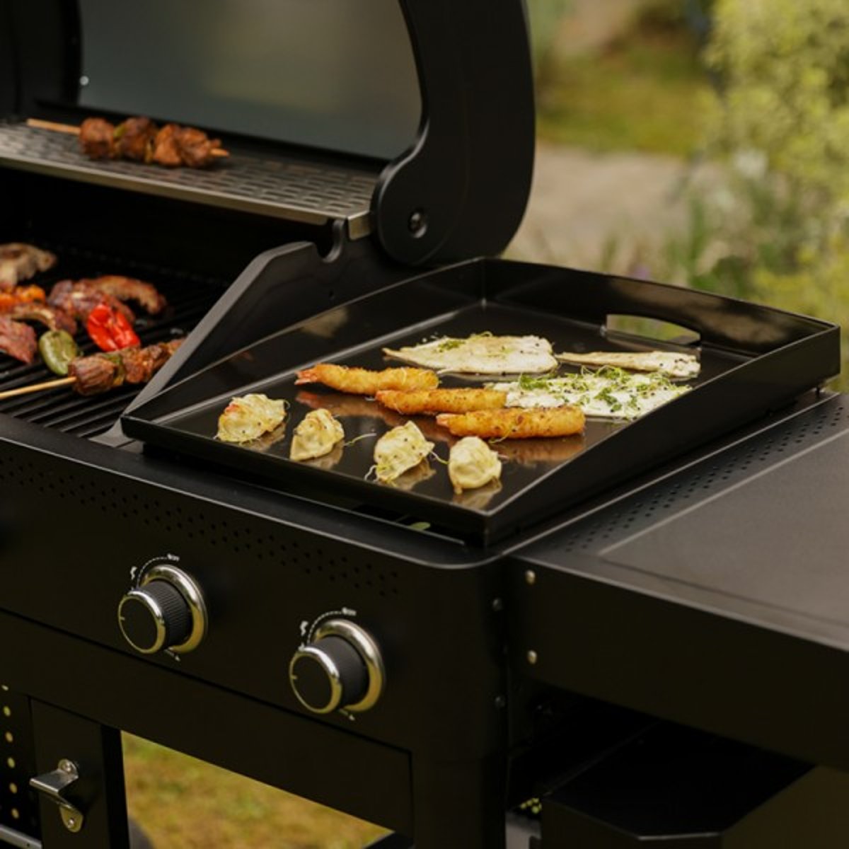 Barbecue à gaz 3 en 1 : Flamy noir, COOK IN GARDEN