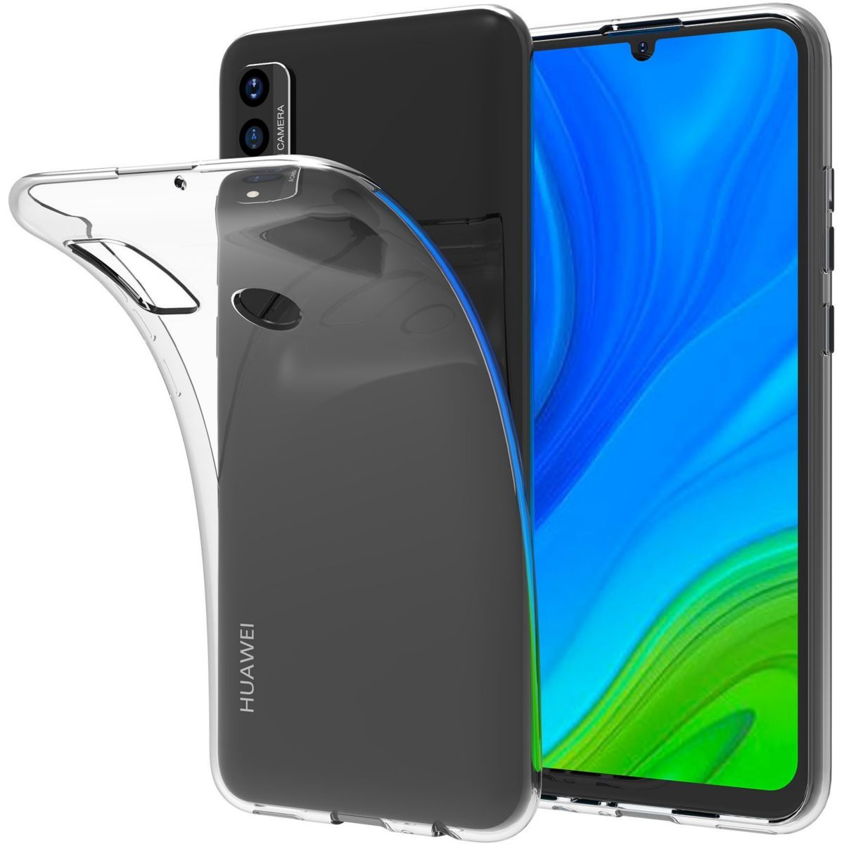 Coque Huawei P Smart 2020 Souple transparent couleur unique, ESSENTIEL B