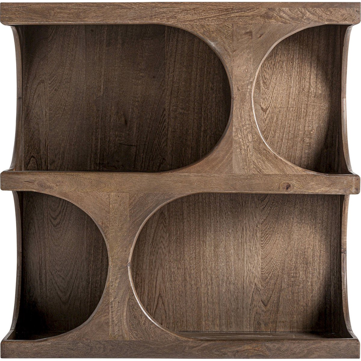 Bibliothèque carrée contemporaine en bois marron, RECOLLECTION