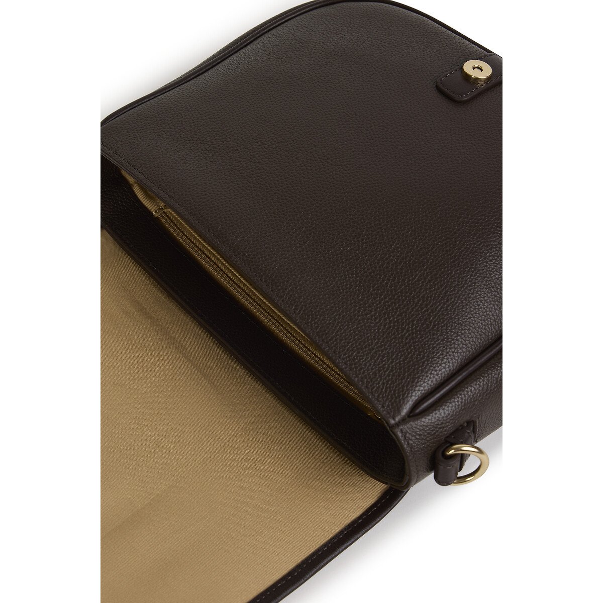 Borsa con patta in pelle OLIVIA ebano, NAT & NIN