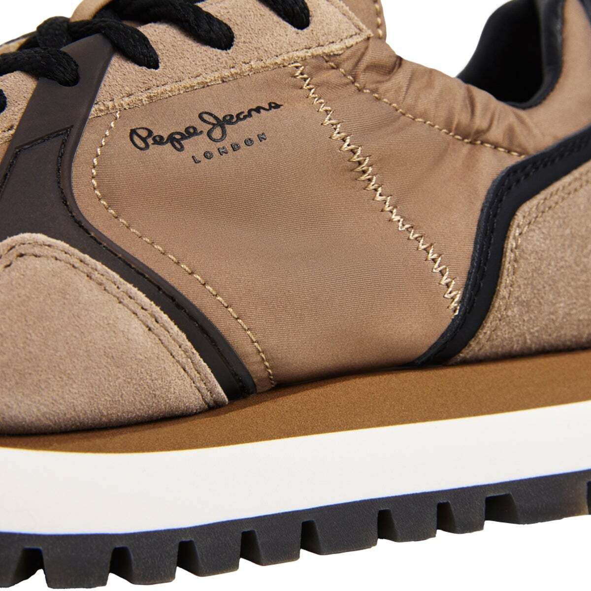 Baskets De Running Rétro beige chameau, PEPE JEANS