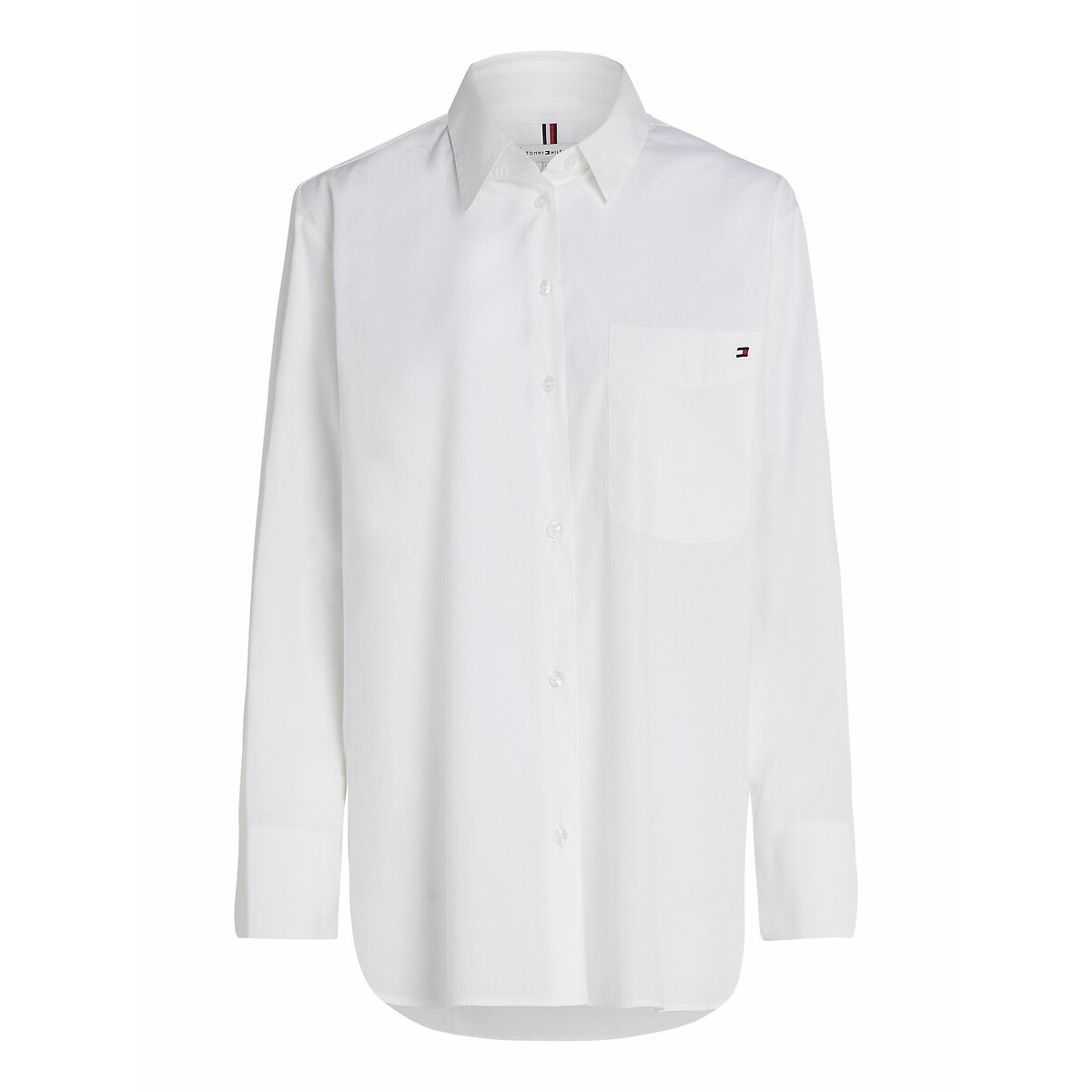 Chemise rayée en popeline blanc, TOMMY HILFIGER