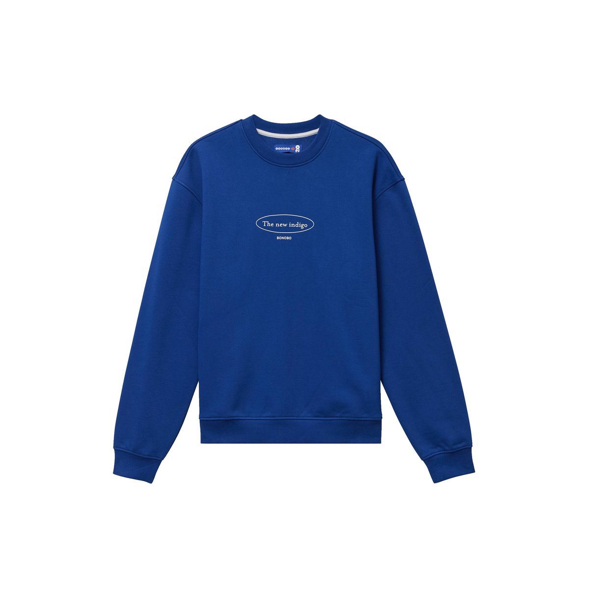 Sweat droit col rond manches longues bleu electrique, BONOBO