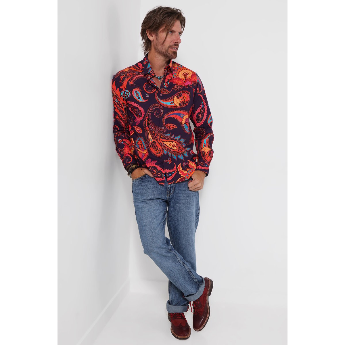 Chemise Audacieuse Motif Cachemire multicolore, JOE BROWNS