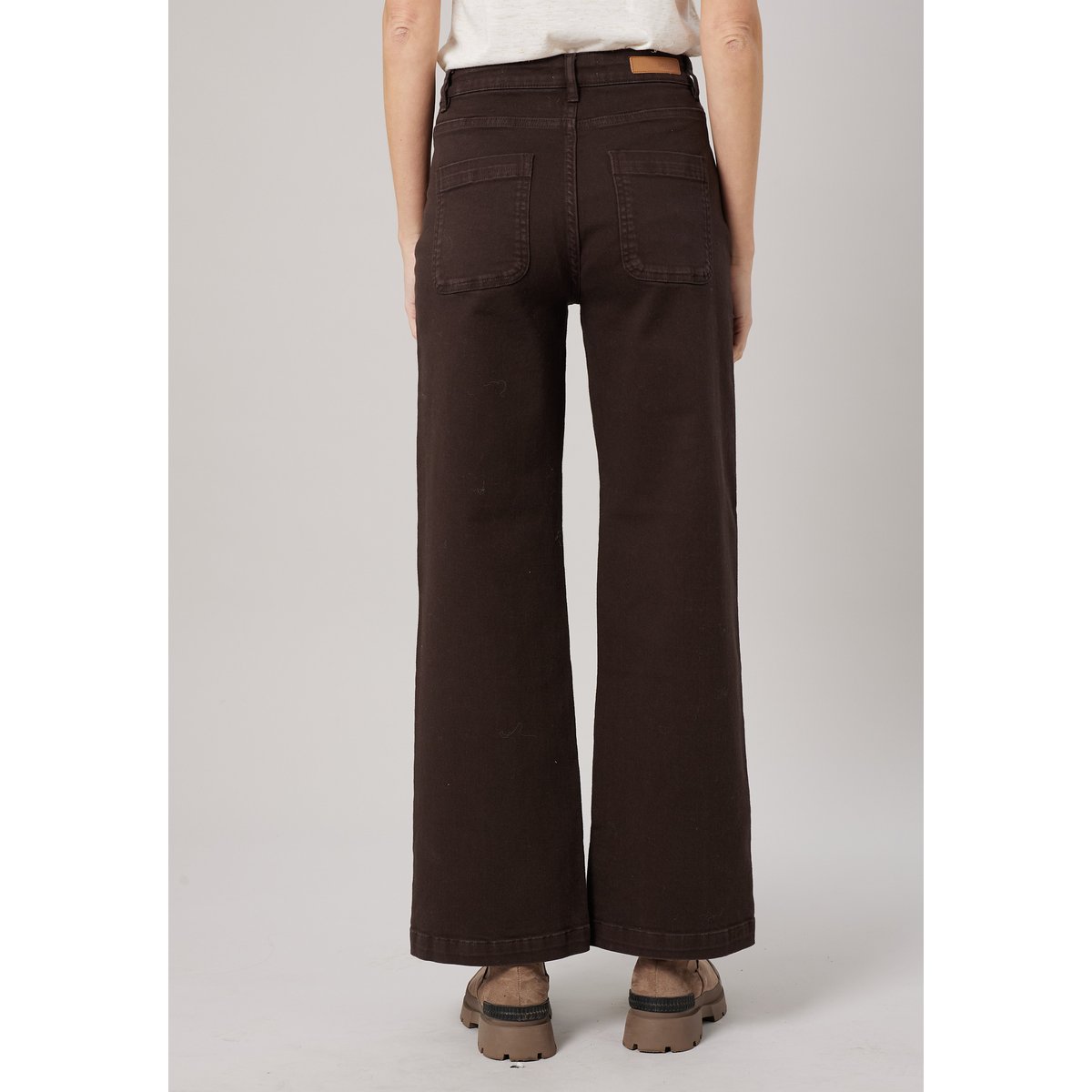 Jean wide leg femme LIZETTE brown, DEELUXE