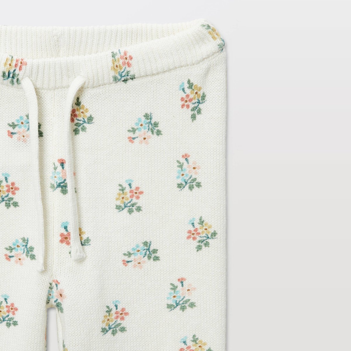 Legging côtelé imprimé en tricot white cap, BOUT'CHOU