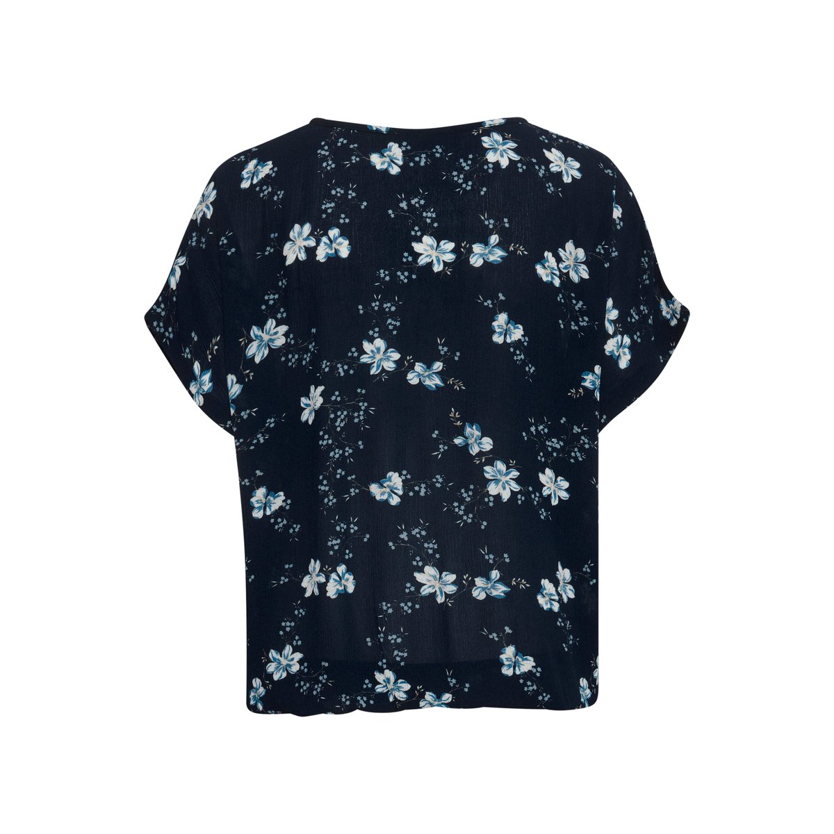 Blouse à manches courtes bleu floral midnight marine little flower, KAFFE