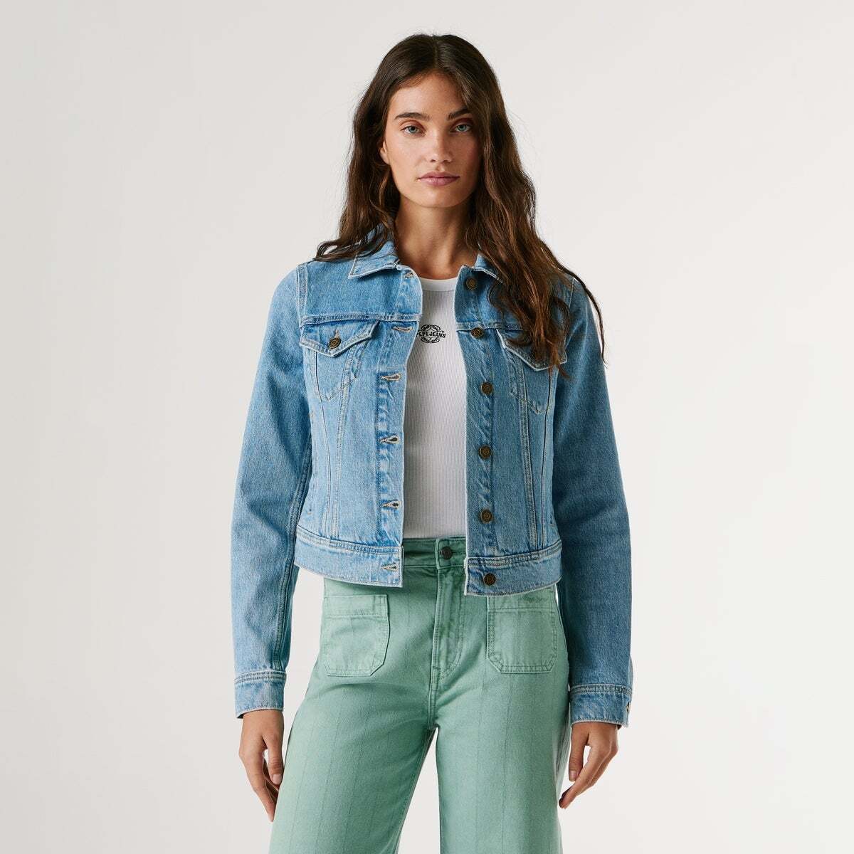 Veste Coupe Slim En Denim vintage sunfade, PEPE JEANS