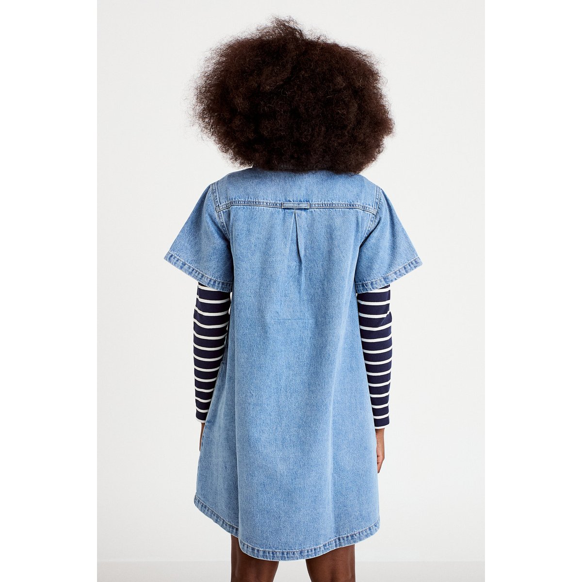 Robe droite en jean denim double stone, CACHE CACHE