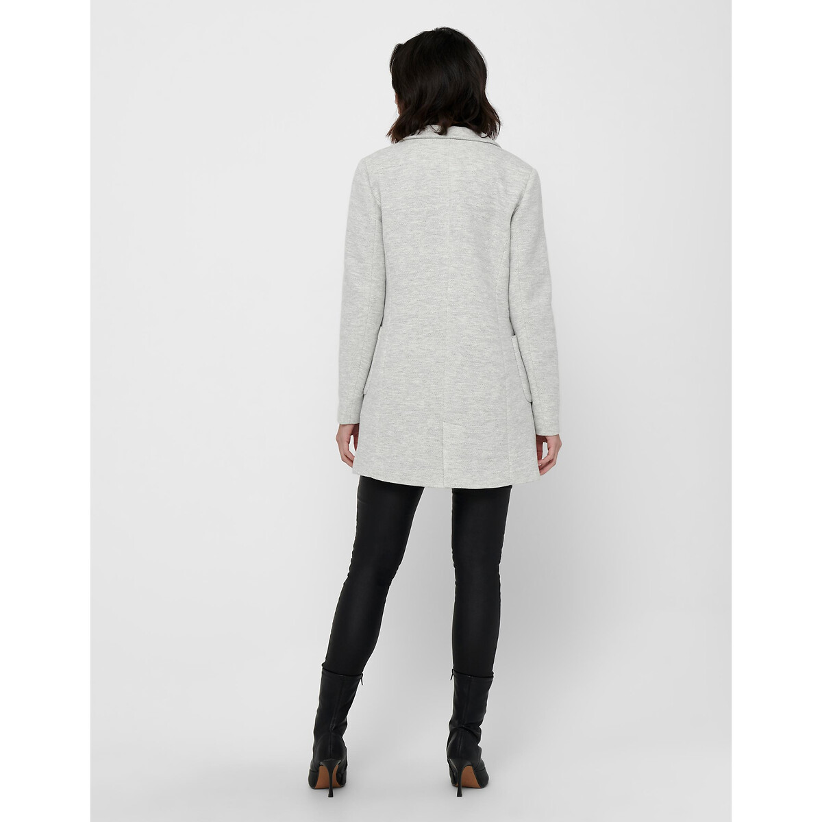 Blazer mi-long gris clair, ONLY