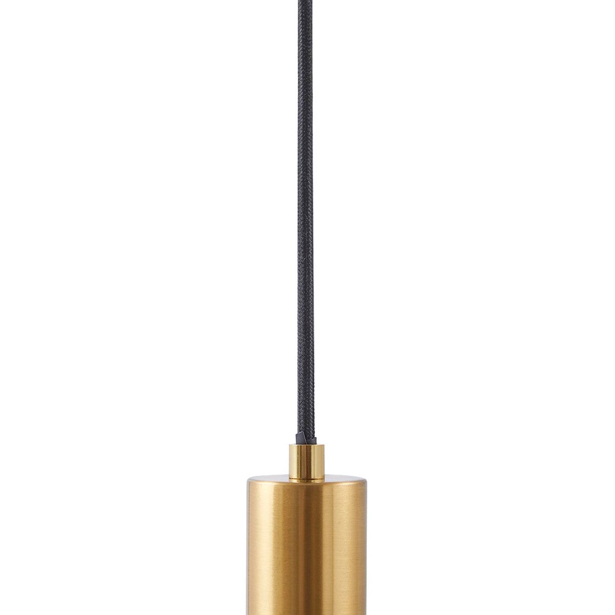 Suspension en verre, Hildur gris fumé, laiton, LINDBY