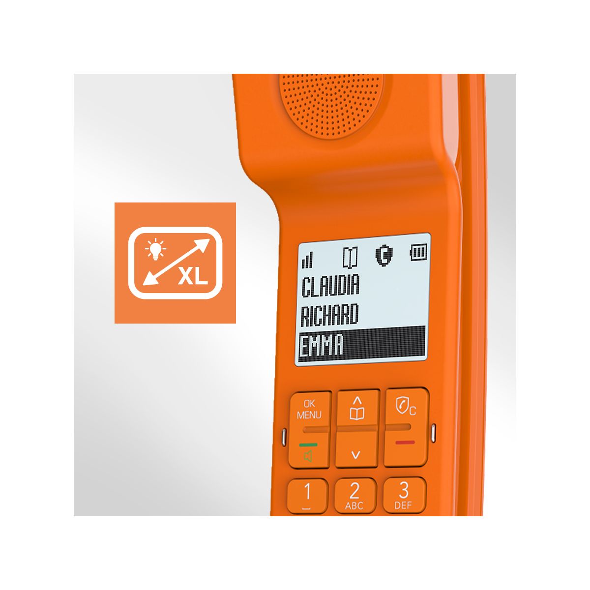 Téléphone sans fil ePure Iconic Orange couleur unique, ALCATEL