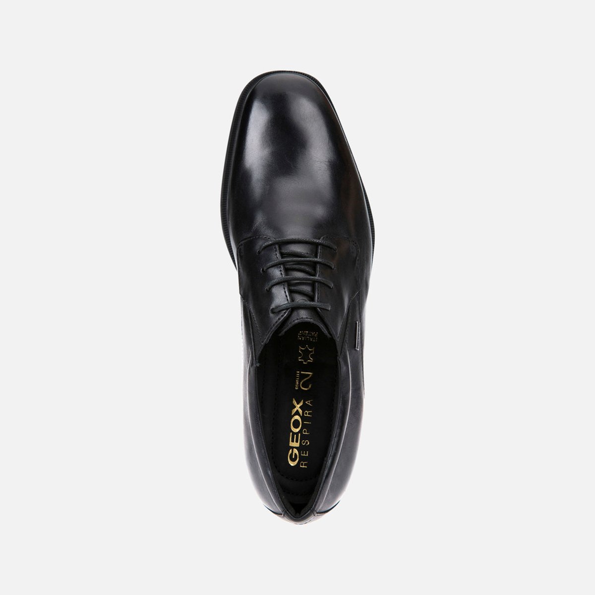 Derbies en cuir respirant Brayden Amphibiox noir, GEOX