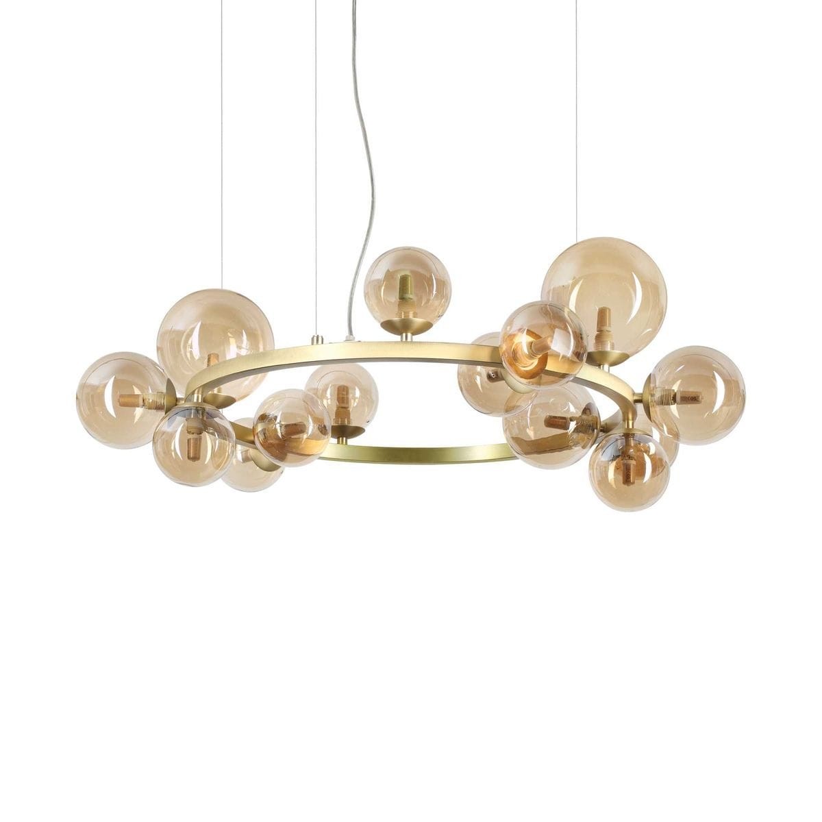 Suspension    PERLAGE laiton or dore, IDEAL LUX