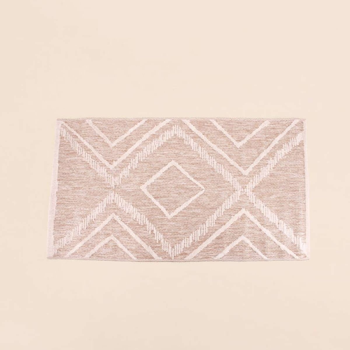 Tapis descente de lit polypropylène tissé 110x60cm beige, ORNAMI