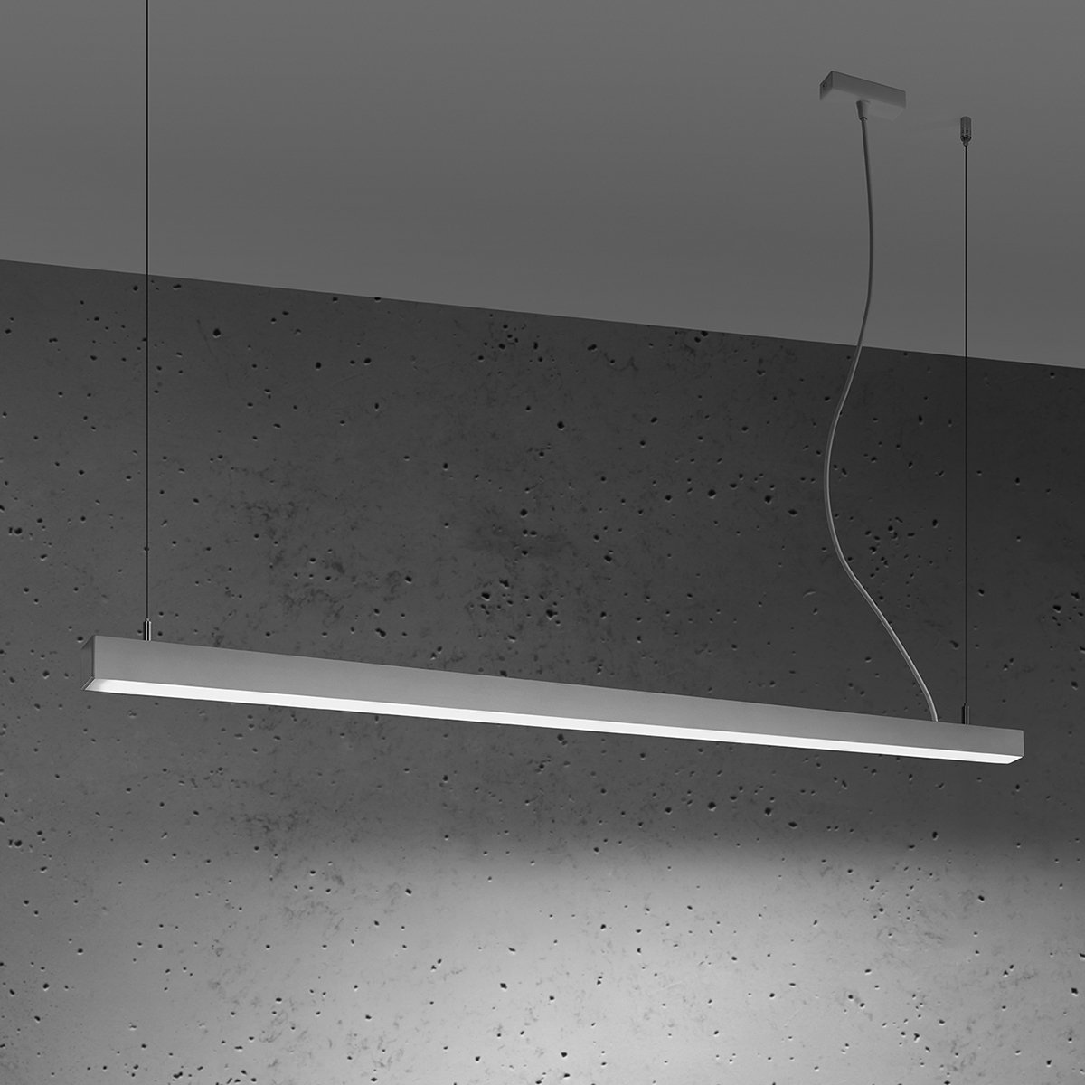 Suspension Aluminium Blanc LED 1 Pinne blanc, EDEN