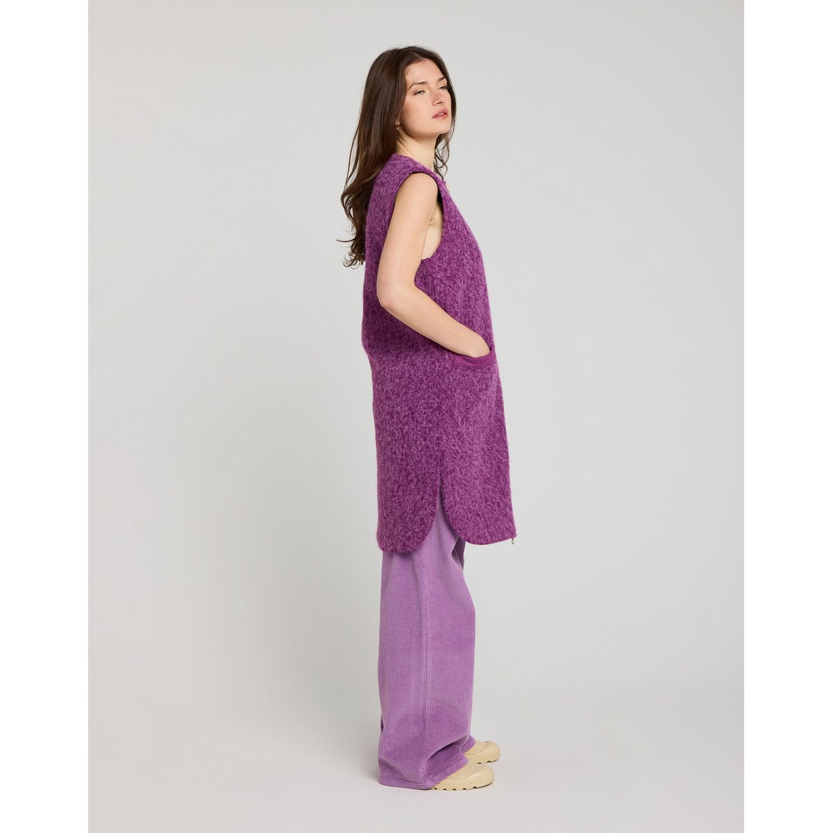 VESTE SANS MANCHE PURPLE violet, PULLIN