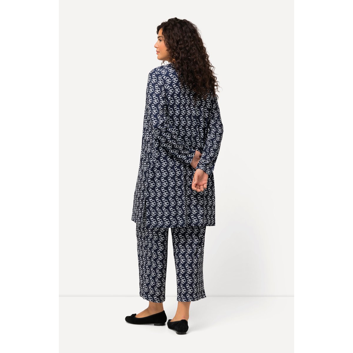 Veste en jersey, motif à rayures marine, ULLA POPKEN