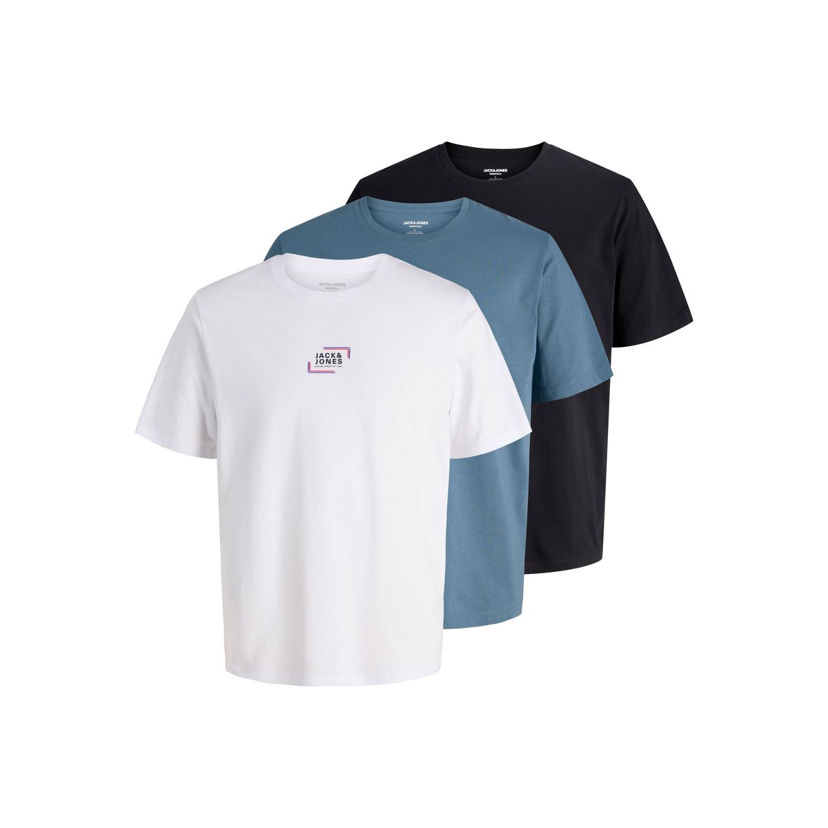T-Shirt noire - black, JACK & JONES