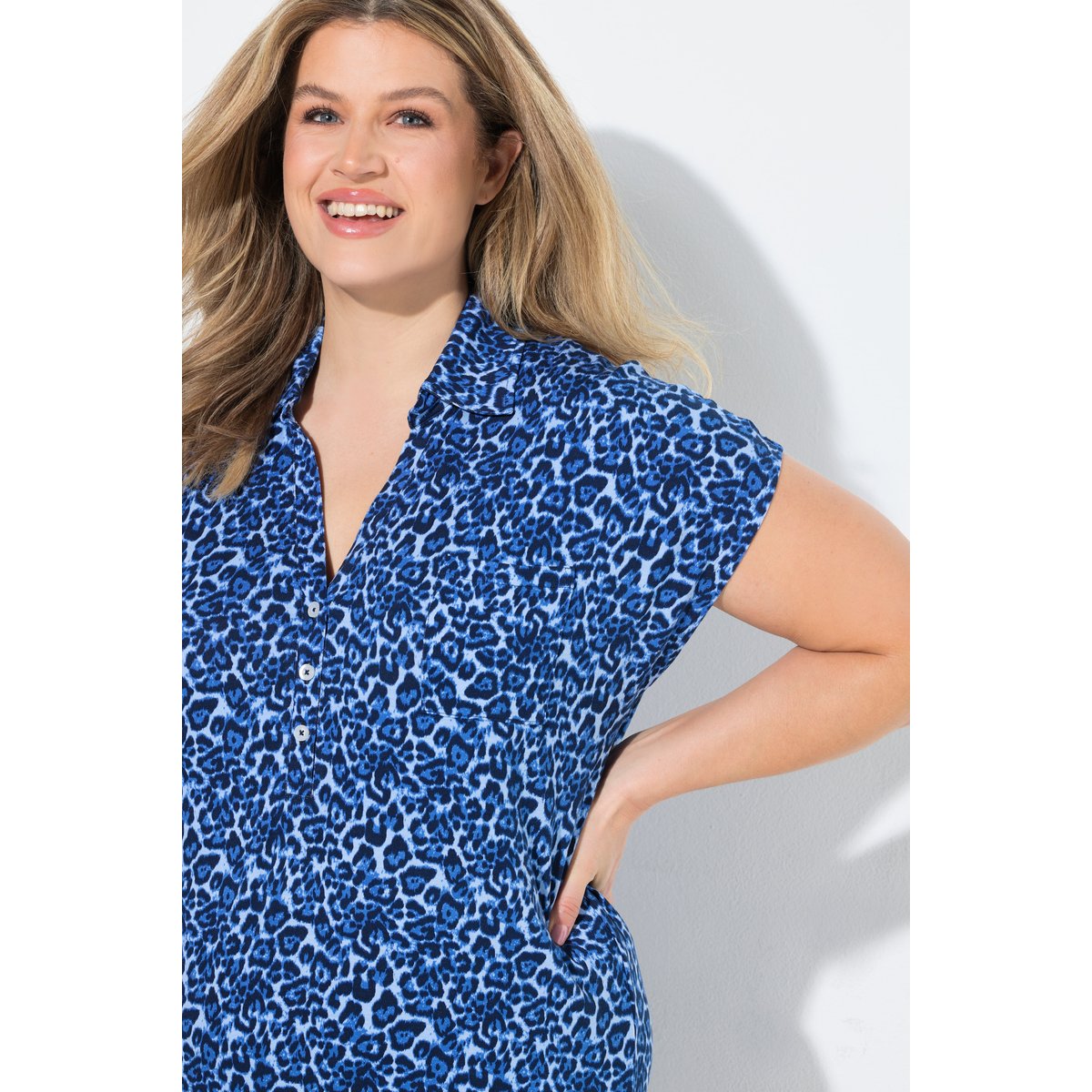 Chemise de nuit motif léopard bleu nuit, ULLA POPKEN