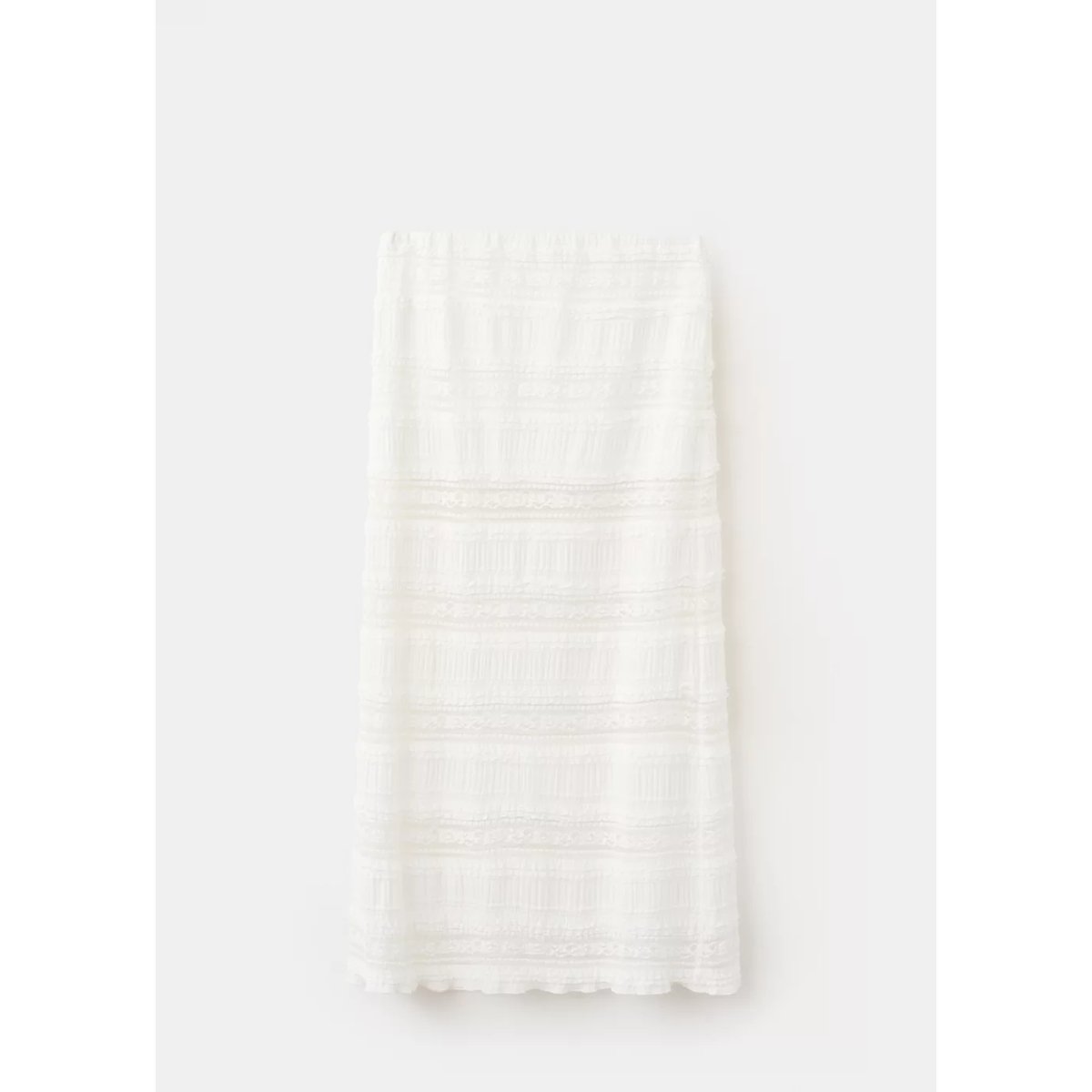 Jupe longue dentelle blanc, MANGO TEEN