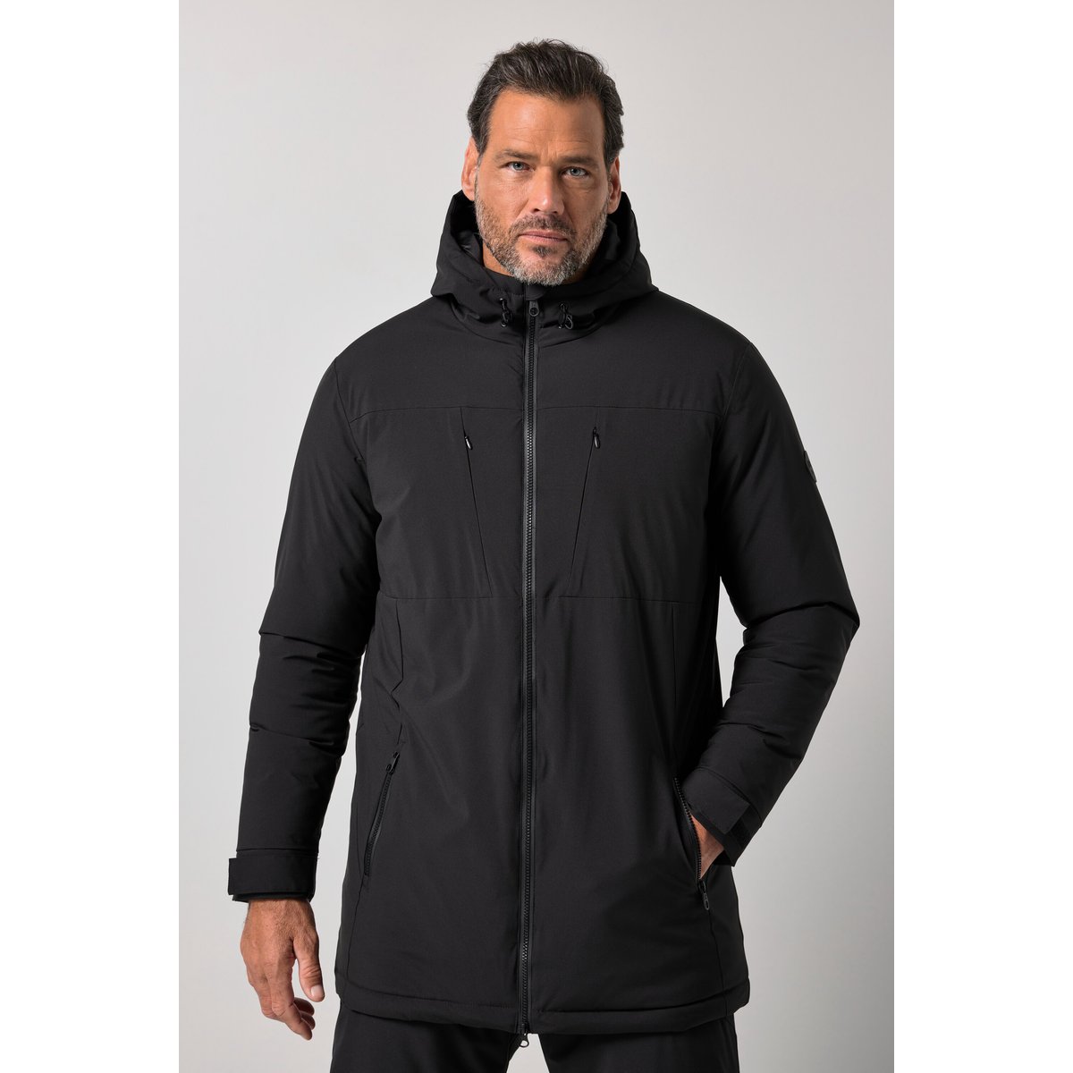 Veste technique, outdoor, imperméable noir, JP1880