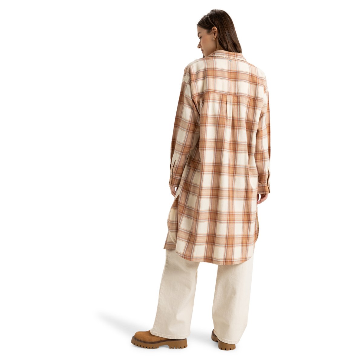 Robe chemise AQUA WAVES. beige parchement paradise plaid, ROXY