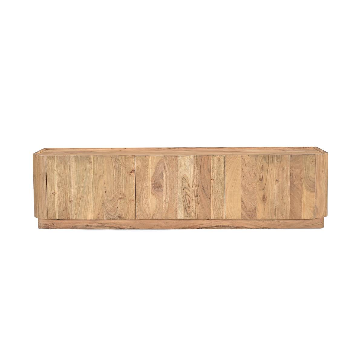 Meuble tv en bois d'acacia IDRISSA bois clair, MADE IN MEUBLES