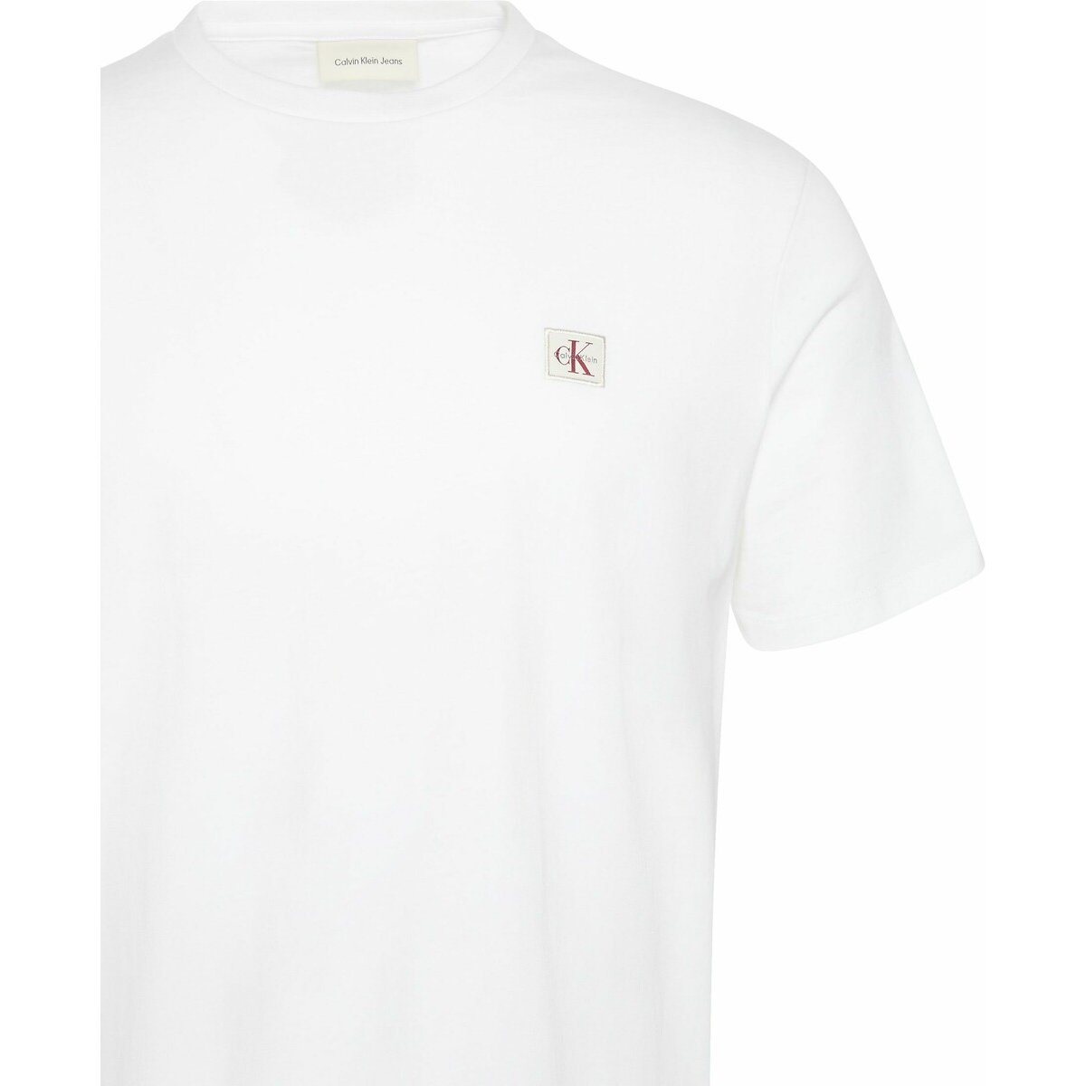 Logo Badge T-Shirt white, CALVIN KLEIN JEANS