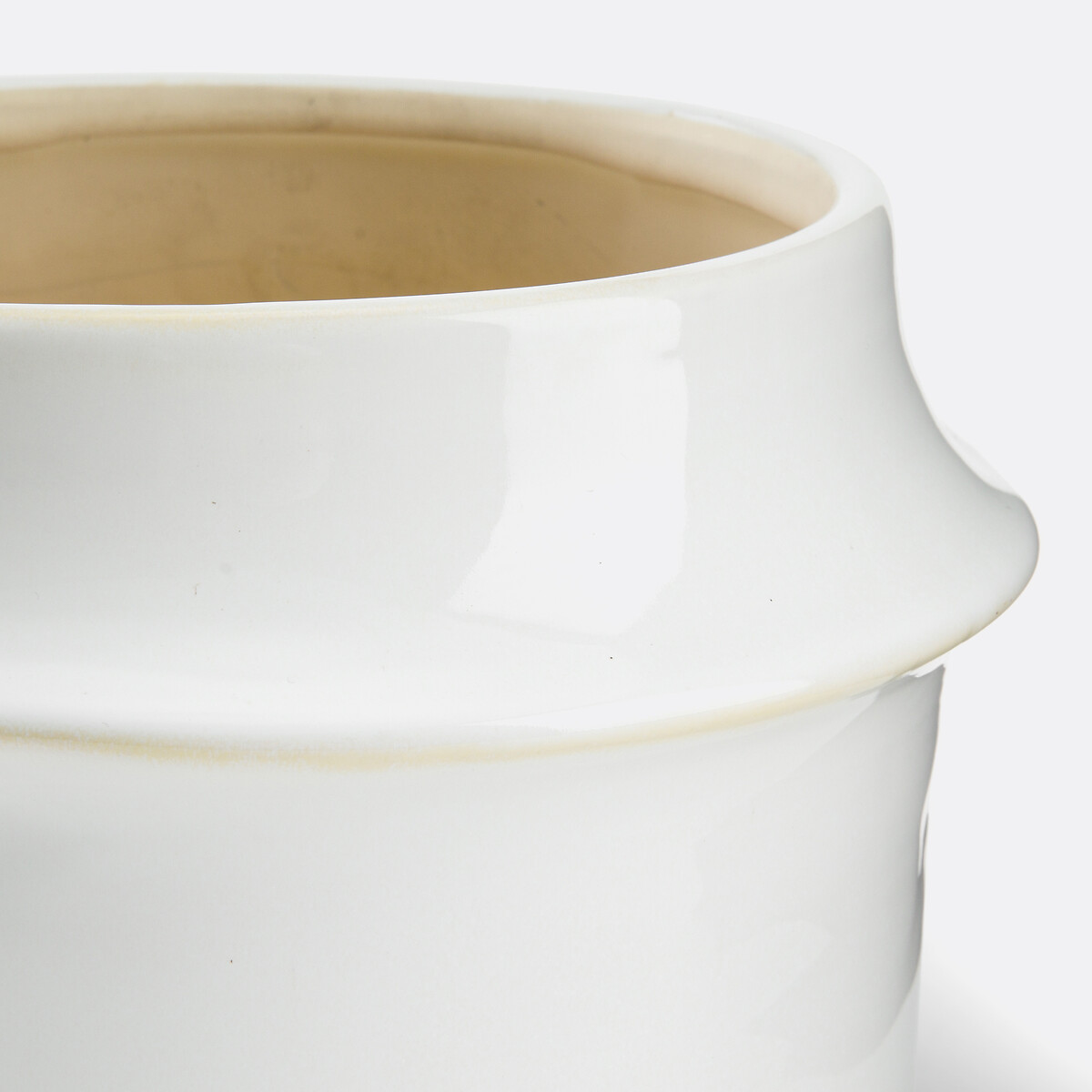 Filipio 25cm Diameter Ceramic Flower Pot white, LA REDOUTE INTERIEURS