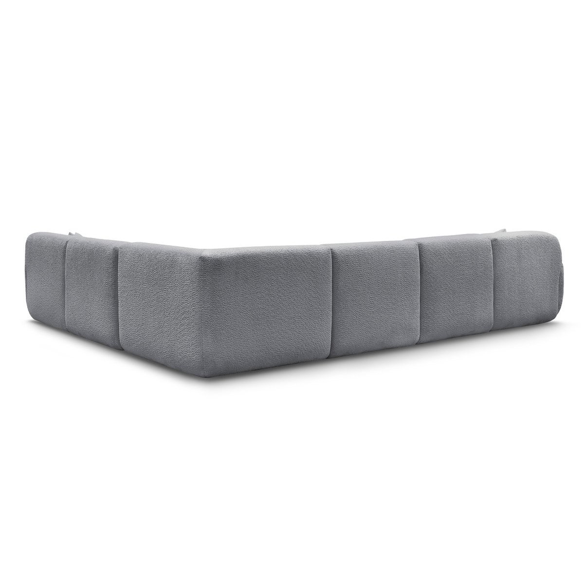 Canapé modulable 6 places en tissu chenille, ANDA gris, BOBOCHIC