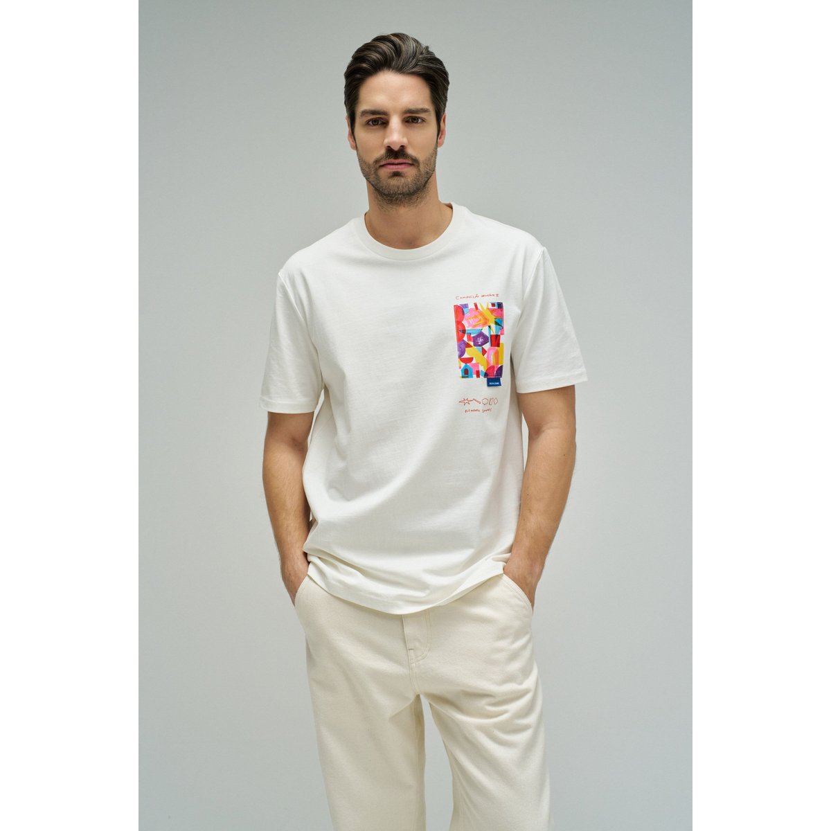 T-SHIRT AKA CORLEONE beige, SALSA JEANS
