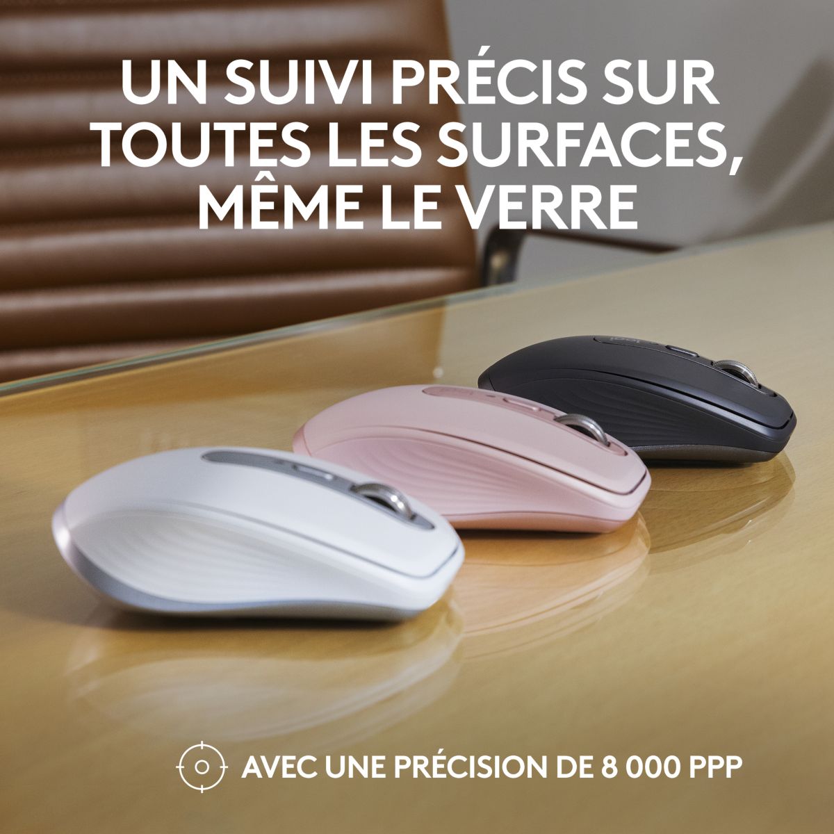 Souris sans fil rechargeable MX anywhere 3S Silencieuse Graphite couleur unique, LOGITECH