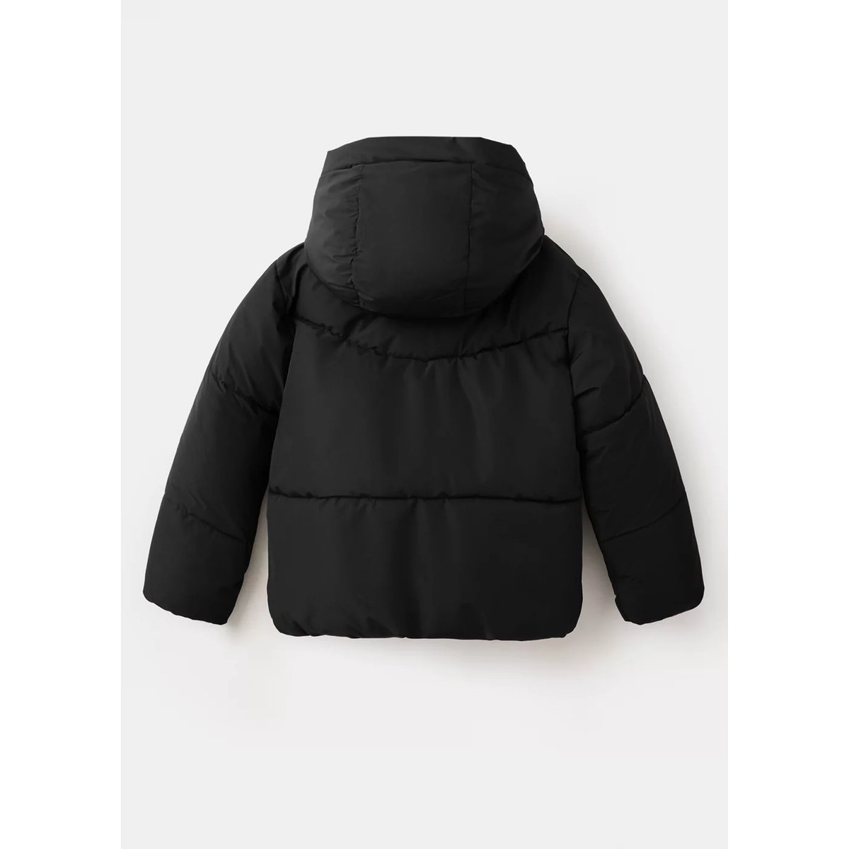 Anorak matelassé à capuche noir, MANGO KIDS