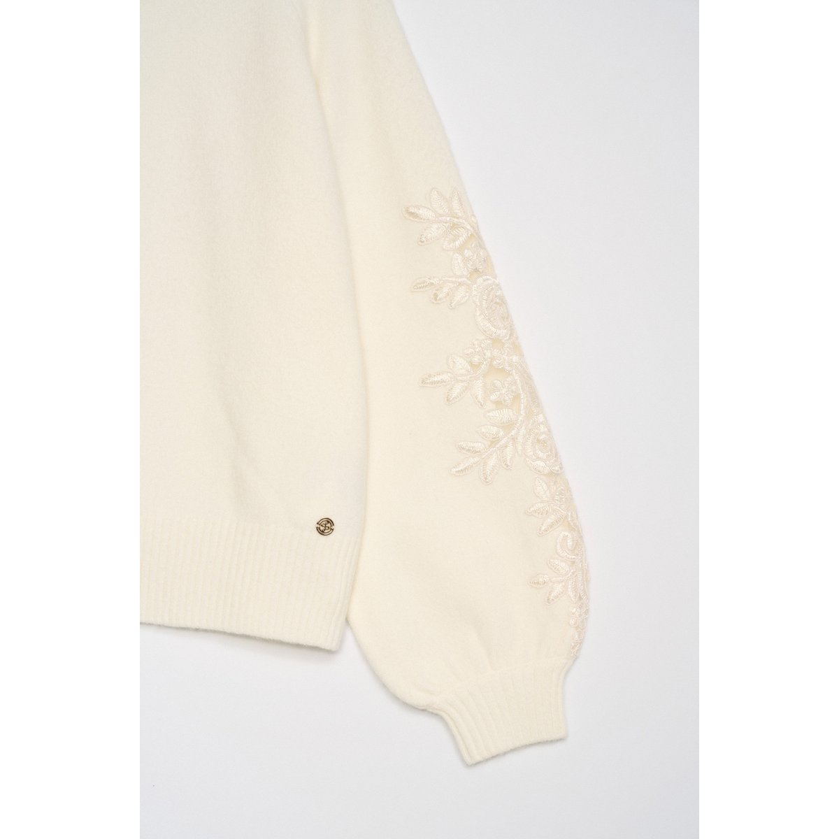 PULL EN MAILLE AVEC DENTELLE noir, SALSA JEANS